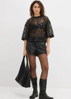 Blusa ancha con lentejuelas de calidad Mujer Camisas Y Blusas