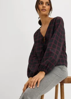 Best Blusa ancha de viscosa suave Mujer Camisas Y Blusas