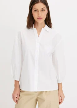 Discount Blusa asimétrica con mangas abullonadas Mujer Camisas Y Blusas