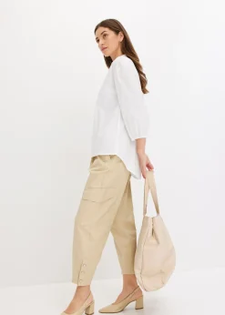 Discount Blusa asimétrica con mangas abullonadas Mujer Camisas Y Blusas