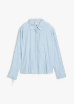 Online Blusa camisera de mezcla de viscosa fluida Mujer Camisas Y Blusas