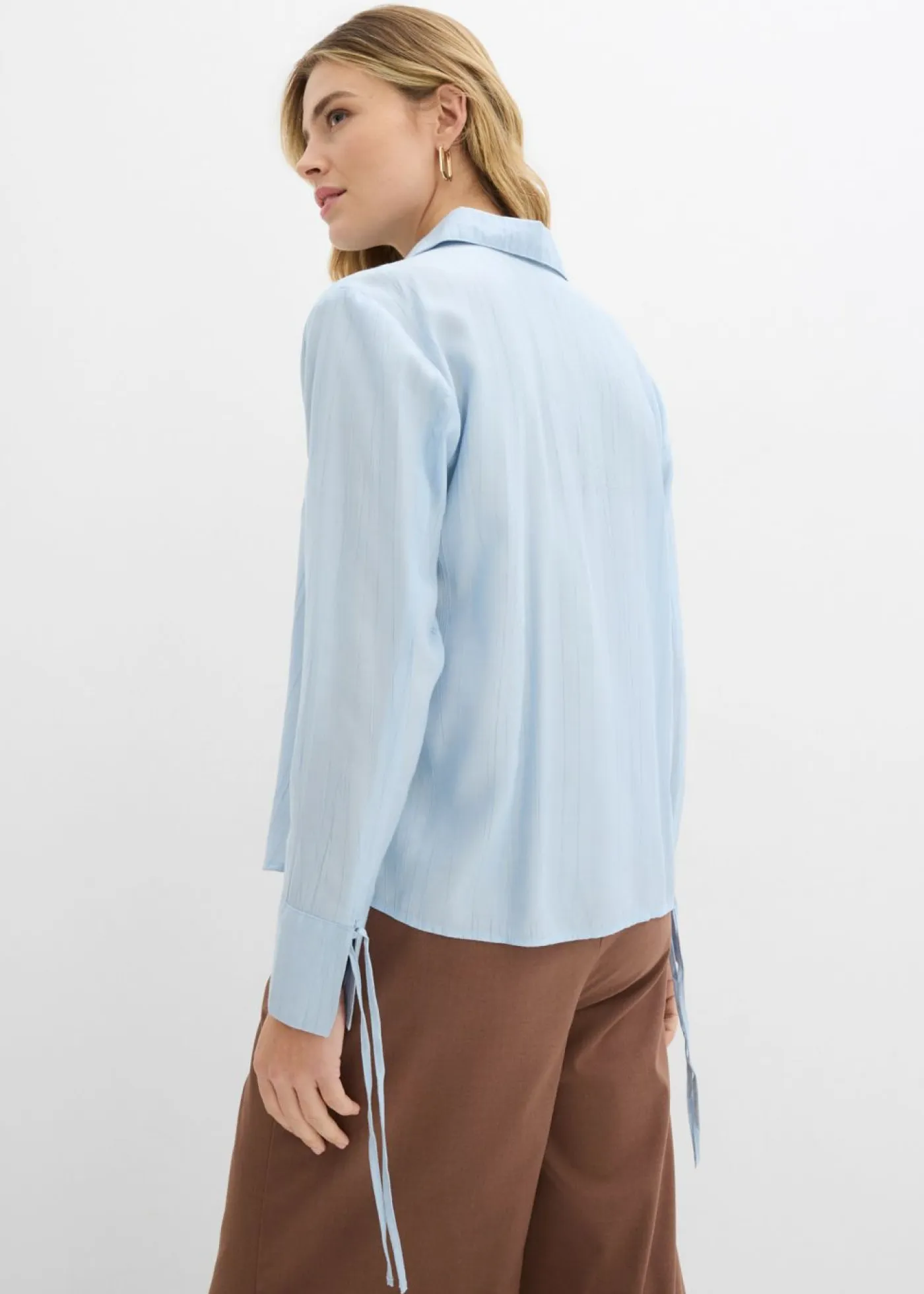 Online Blusa camisera de mezcla de viscosa fluida Mujer Camisas Y Blusas