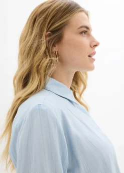 Online Blusa camisera de mezcla de viscosa fluida Mujer Camisas Y Blusas
