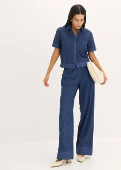 Discount Blusa con bordado calado Mujer Camisas Y Blusas