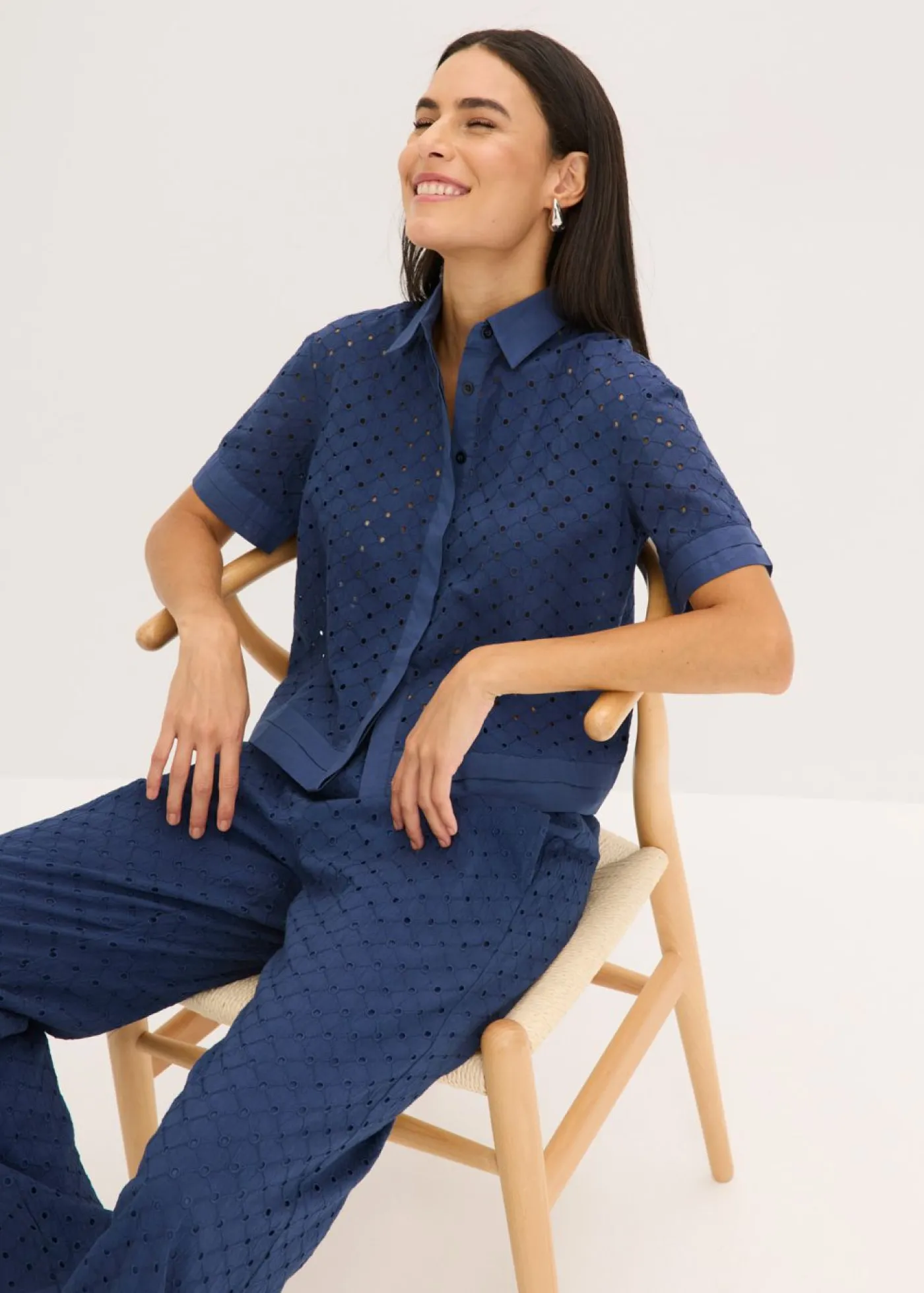 Discount Blusa con bordado calado Mujer Camisas Y Blusas