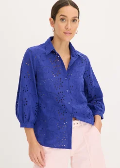 Best Blusa con bordado calado Mujer Camisas Y Blusas