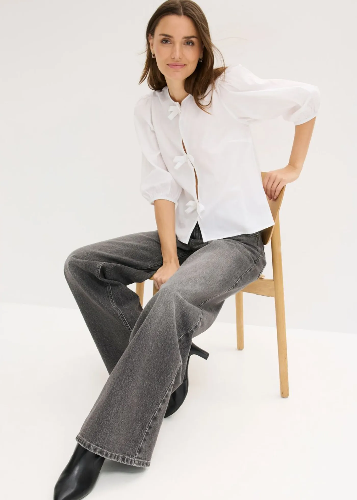 Hot Blusa con detalle de lazo Mujer Camisas Y Blusas