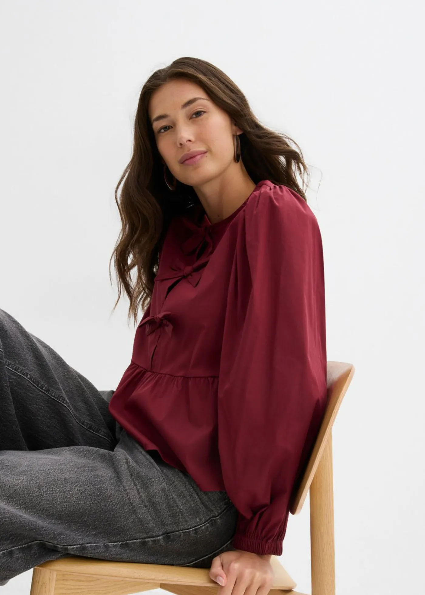 Clearance Blusa con detalles de lazo Mujer Camisas Y Blusas