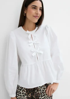 Sale Blusa con detalles de lazo Mujer Camisas Y Blusas
