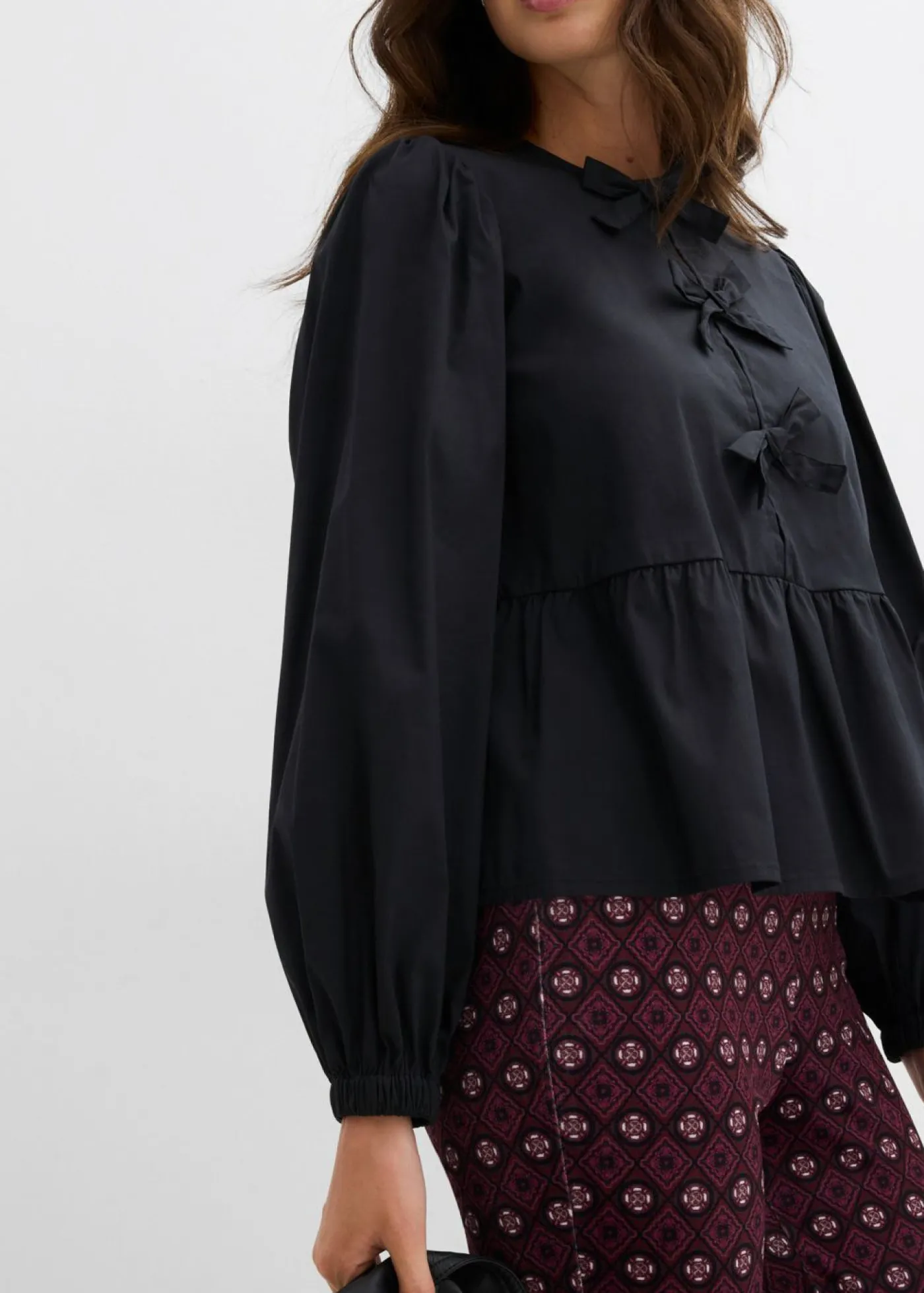 Sale Blusa con detalles de lazo Mujer Camisas Y Blusas