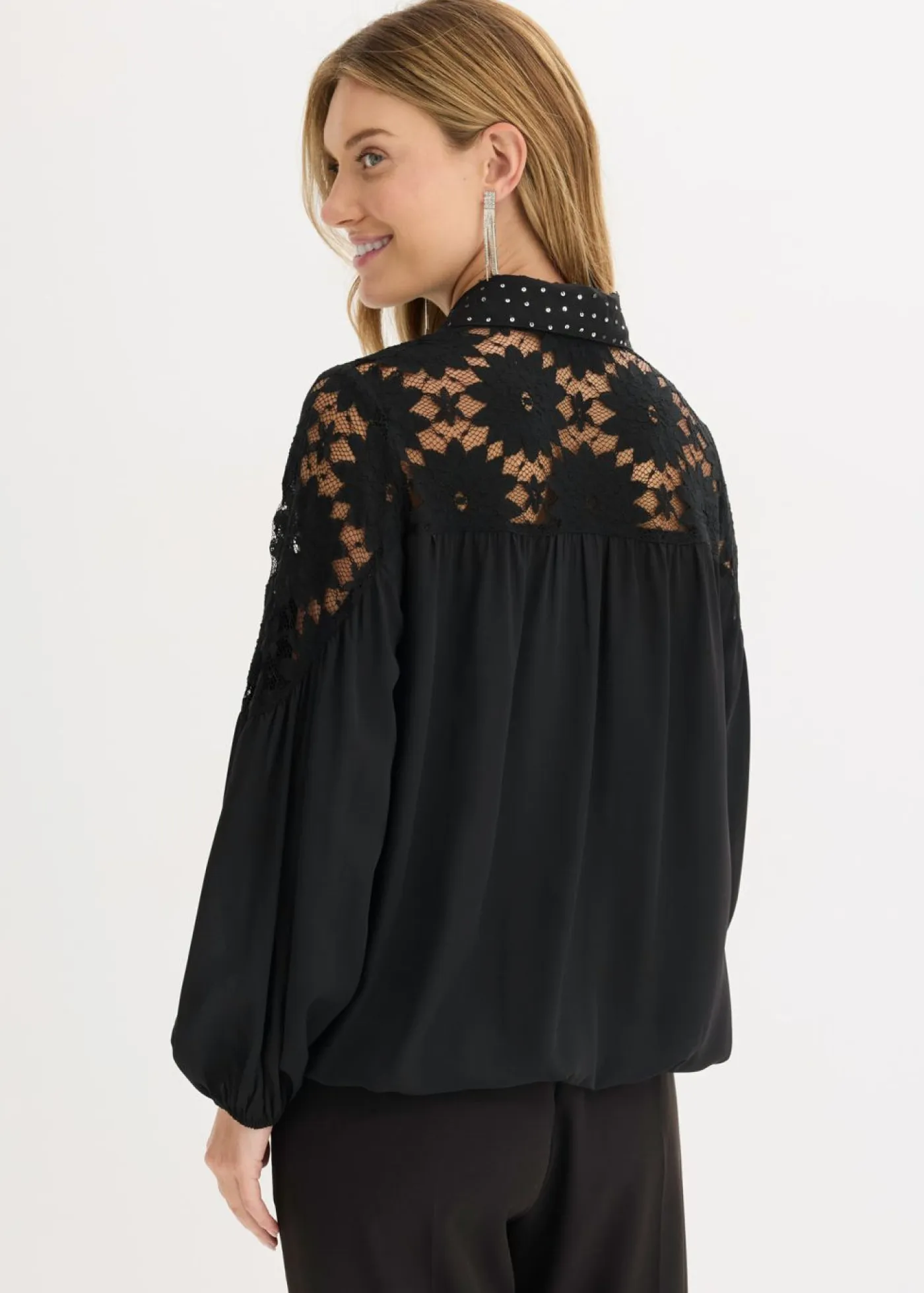 New Blusa con encaje Mujer Camisas Y Blusas|Ropa Elegante