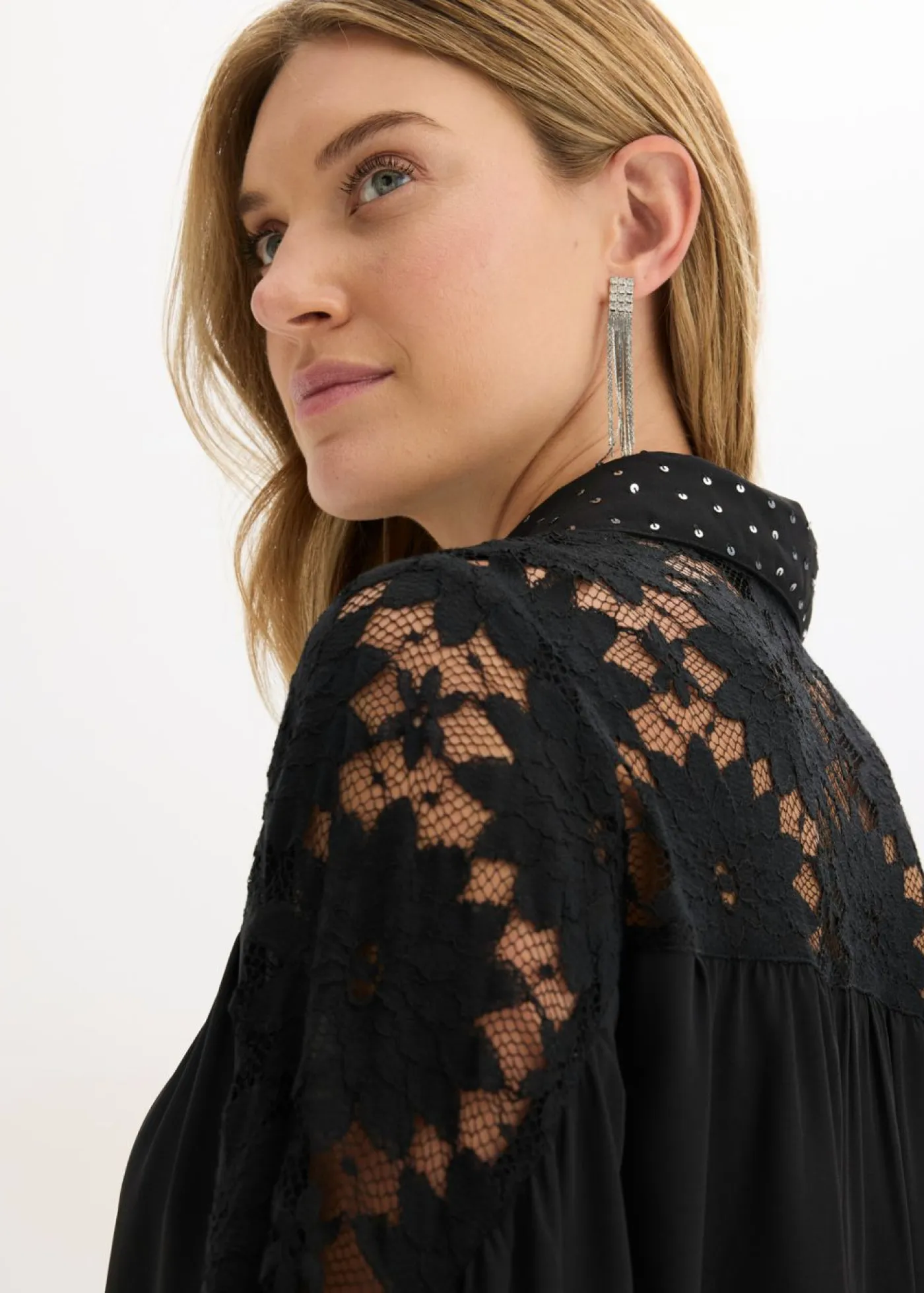 New Blusa con encaje Mujer Camisas Y Blusas|Ropa Elegante
