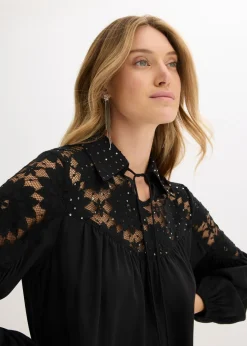 New Blusa con encaje Mujer Camisas Y Blusas|Ropa Elegante