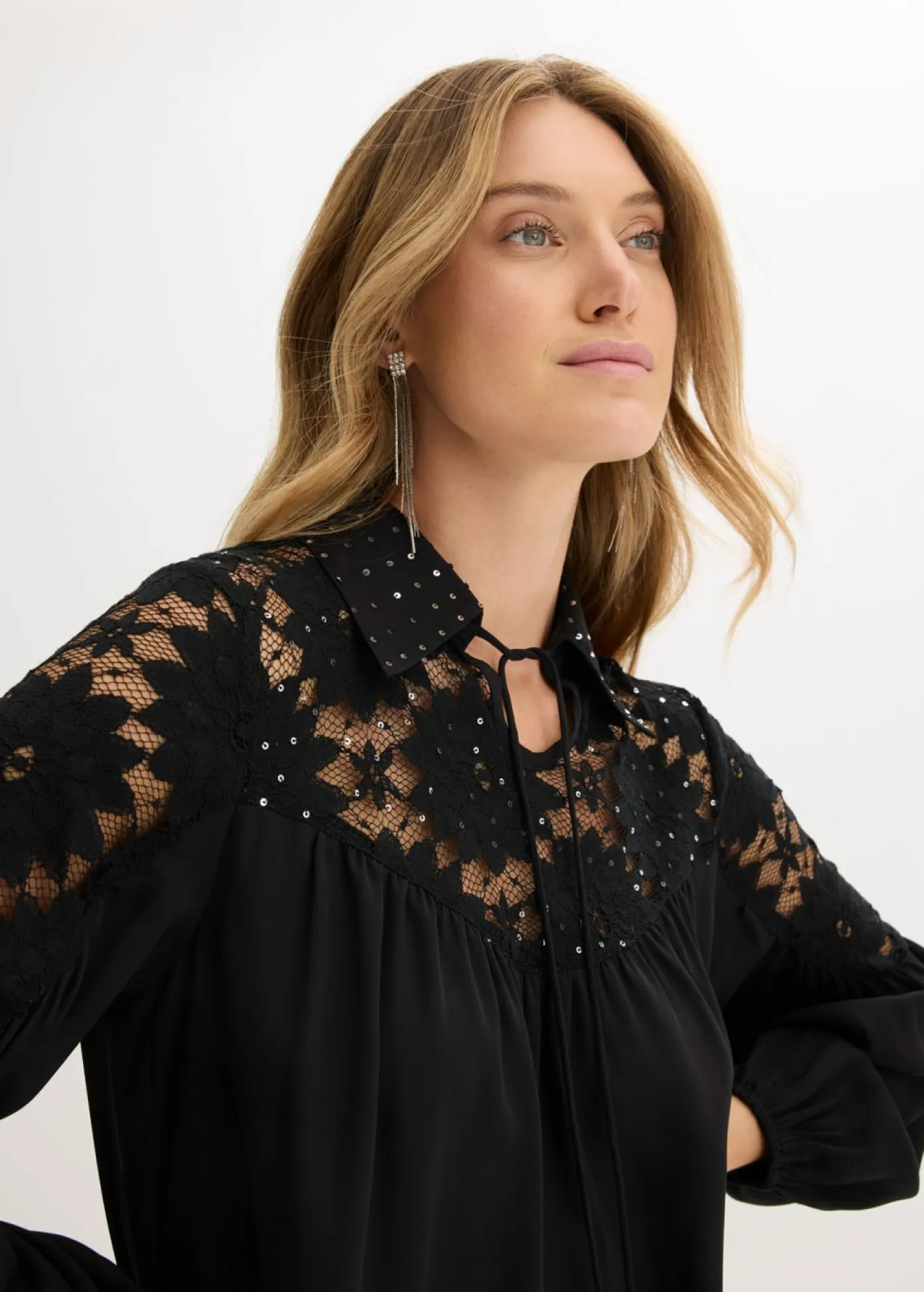 New Blusa con encaje Mujer Camisas Y Blusas|Ropa Elegante