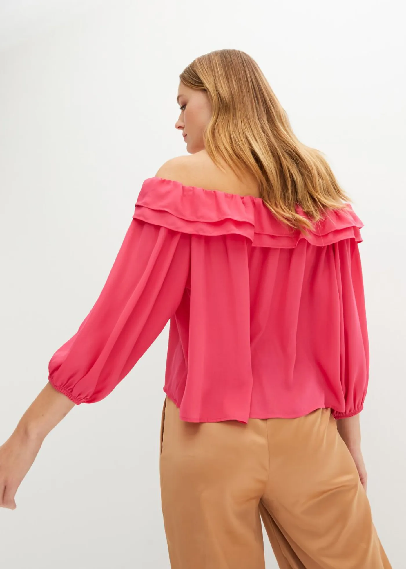 Outlet Blusa con escote bañera Mujer Camisas Y Blusas
