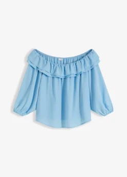 Online Blusa con escote bañera Mujer Camisas Y Blusas