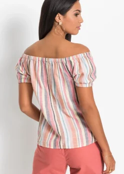 Outlet Blusa con escote bañera Mujer Camisas Y Blusas