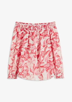New Blusa con escote bañera estampada Mujer Camisas Y Blusas