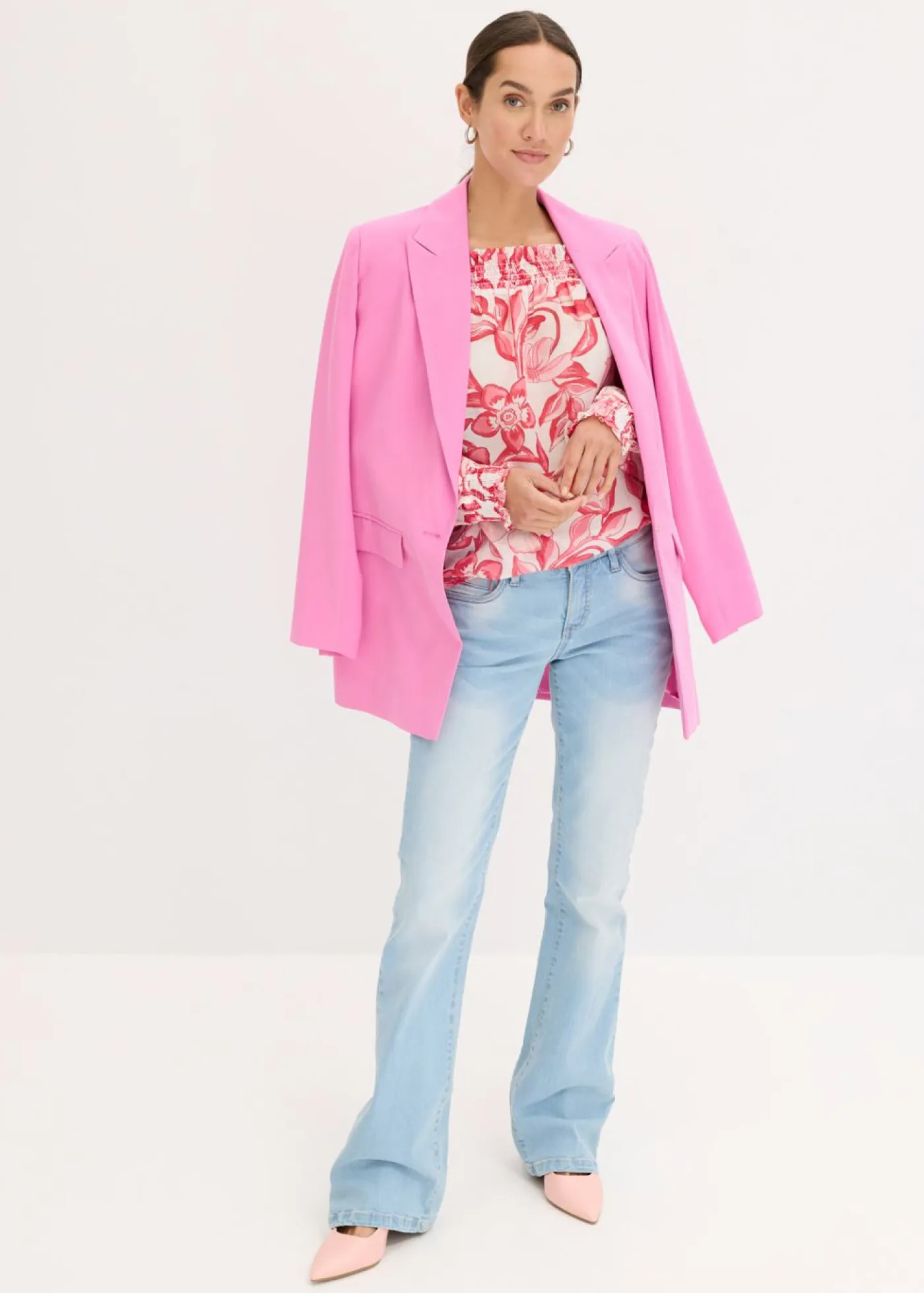 New Blusa con escote bañera estampada Mujer Camisas Y Blusas
