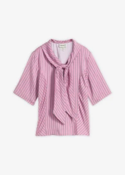 Hot Blusa con lazo de modal suave Mujer Camisas Y Blusas|Novedades
