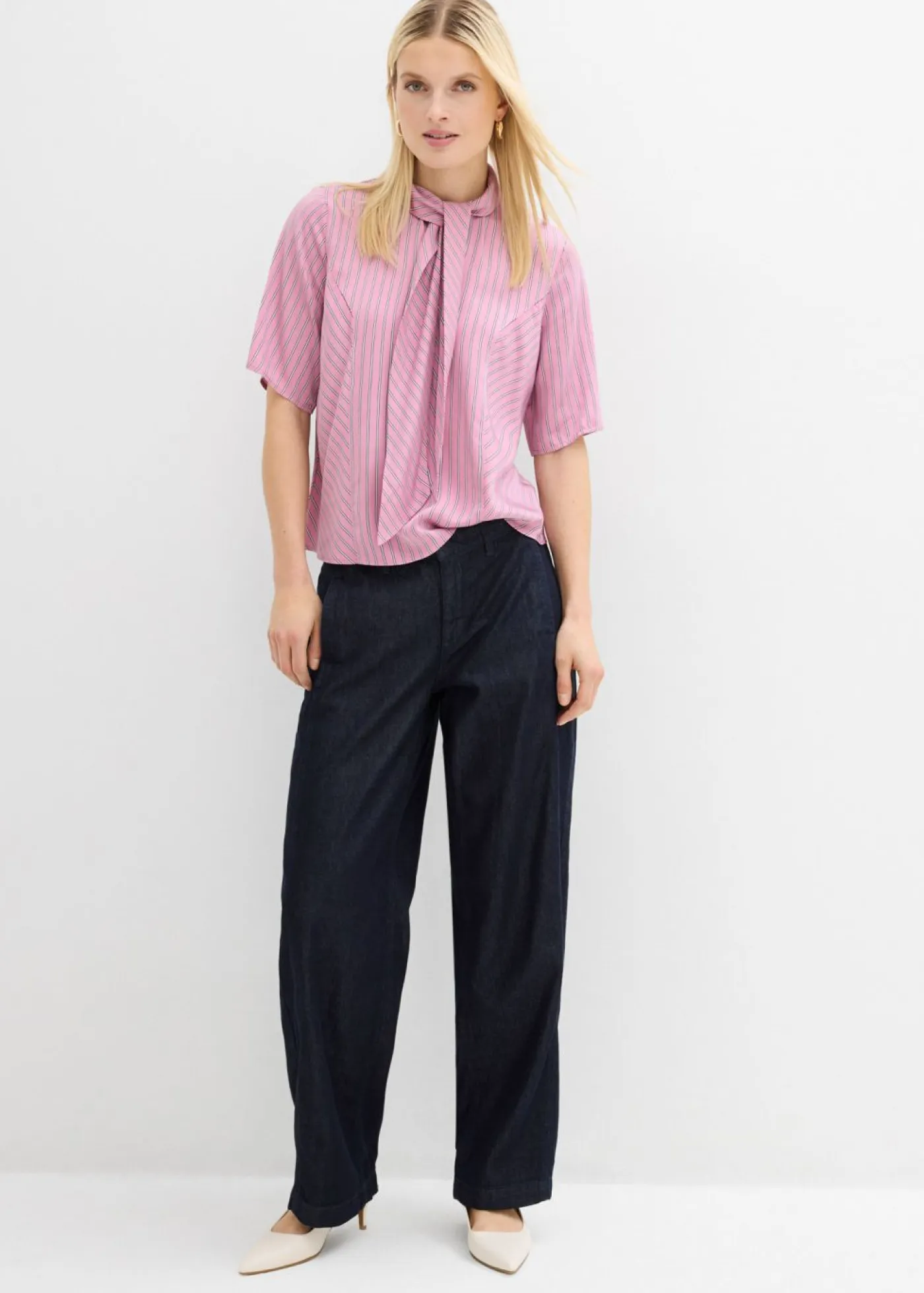 Hot Blusa con lazo de modal suave Mujer Camisas Y Blusas|Novedades