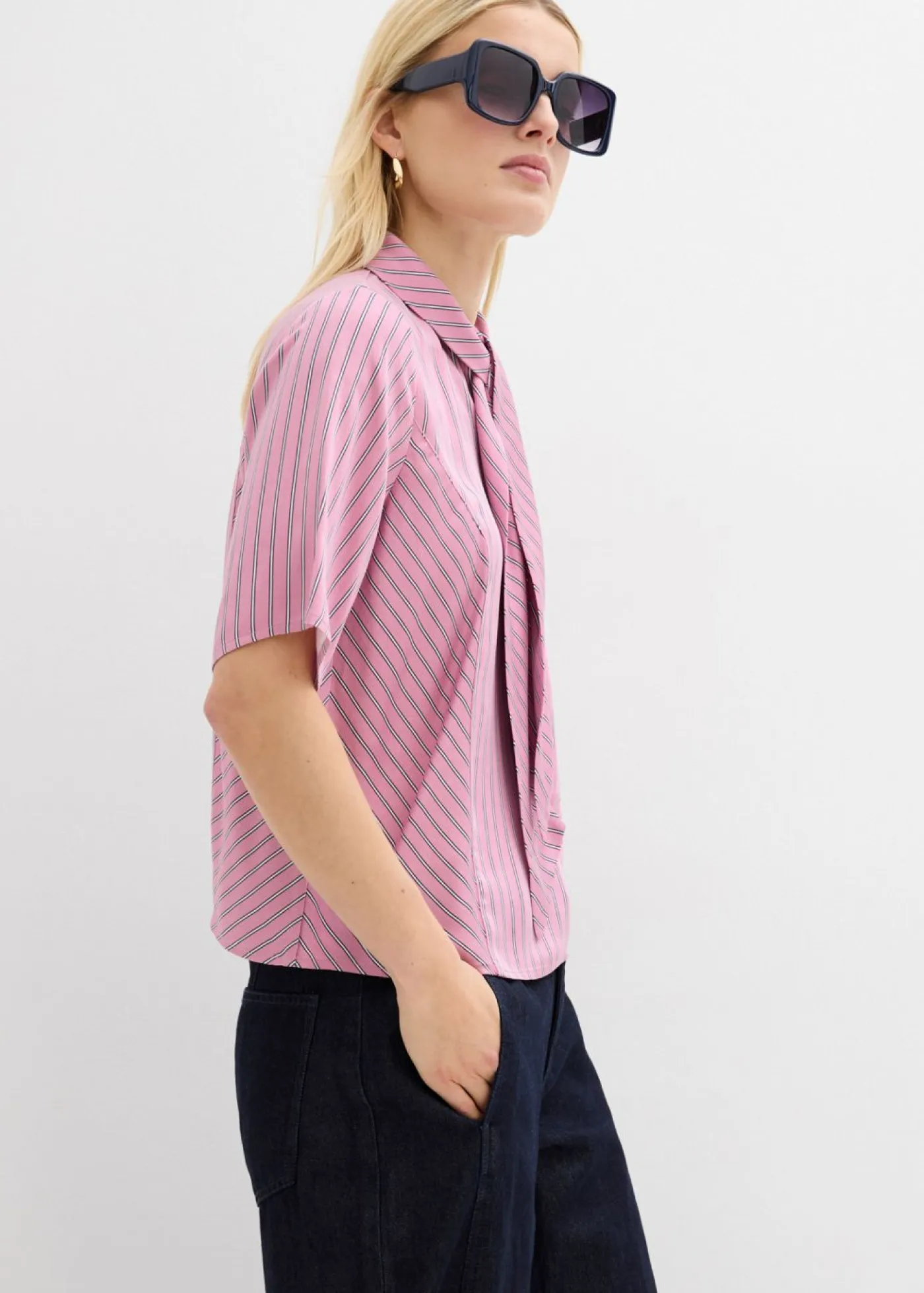 Hot Blusa con lazo de modal suave Mujer Camisas Y Blusas|Novedades