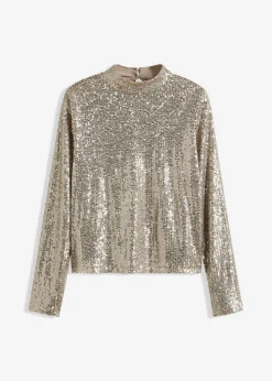Clearance Blusa con lentejuelas Mujer Camisas Y Blusas