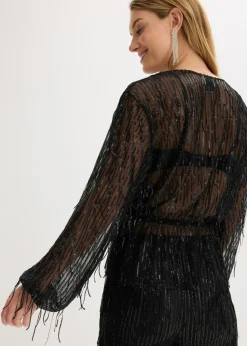 Best Blusa con lentejuelas y flecos Mujer Camisas Y Blusas