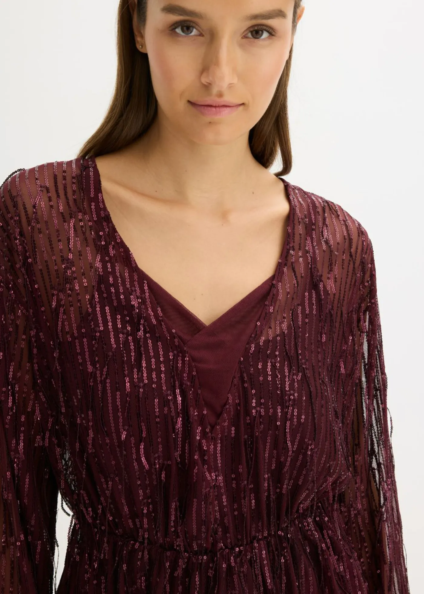 Sale Blusa con lentejuelas y flecos Mujer Camisas Y Blusas