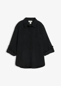 Online Blusa con mezcla de viscosa fluida Mujer Camisas Y Blusas|Novedades