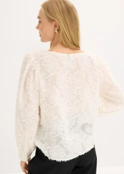 Clearance Blusa con patrón de flores estructurado Mujer Camisas Y Blusas