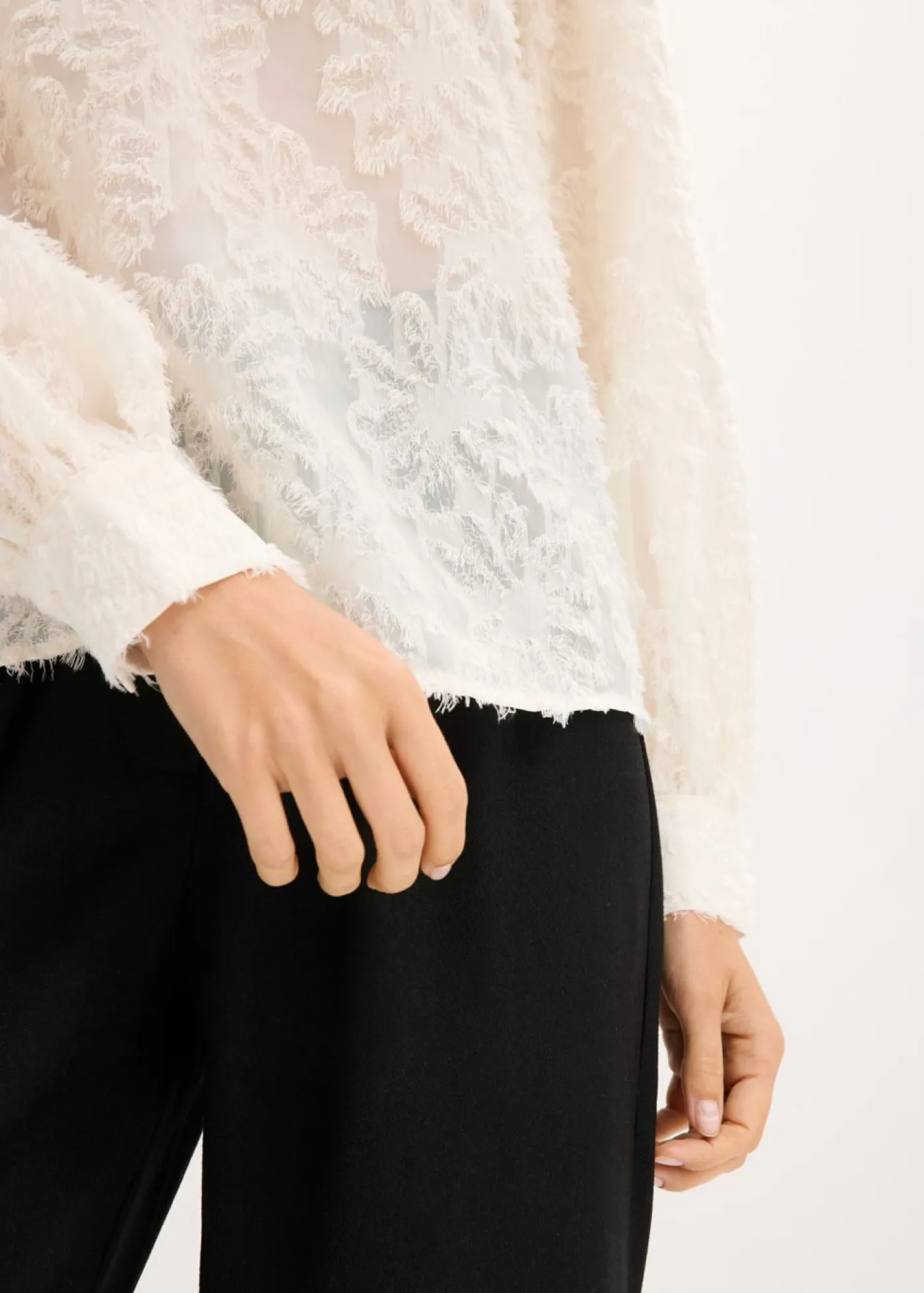 Clearance Blusa con patrón de flores estructurado Mujer Camisas Y Blusas