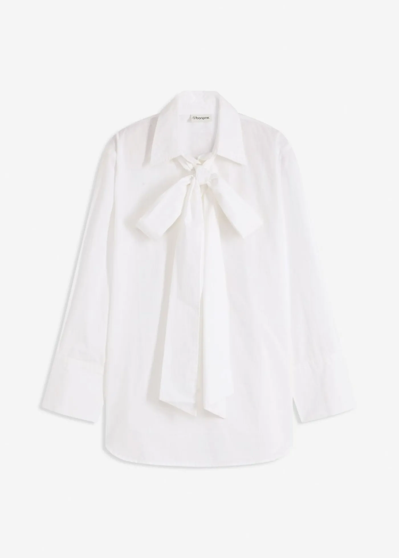 Outlet Blusa con solapa de algodón puro Mujer Camisas Y Blusas