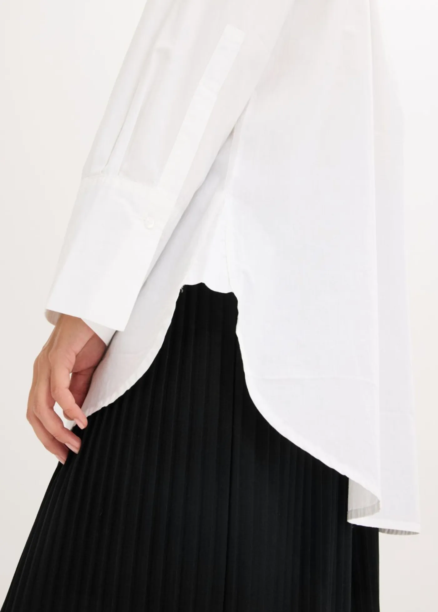 Outlet Blusa con solapa de algodón puro Mujer Camisas Y Blusas