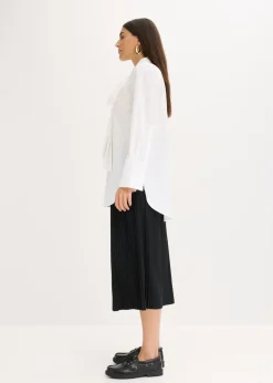 Outlet Blusa con solapa de algodón puro Mujer Camisas Y Blusas