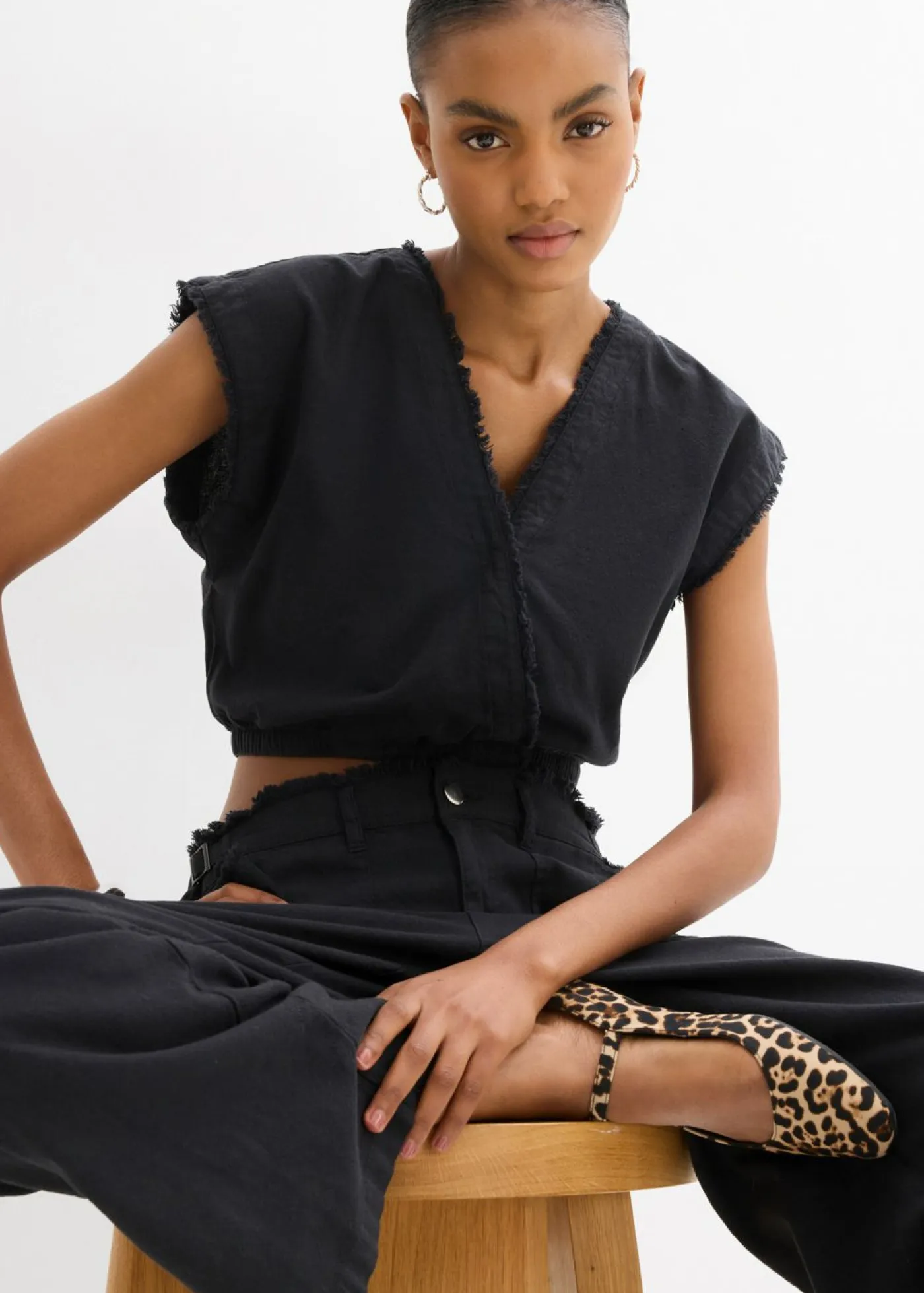 Clearance Blusa corta Mujer Camisas Y Blusas|Camisetas