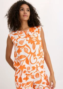 New Blusa corta de viscosa fluida Mujer Camisas Y Blusas|Camisetas