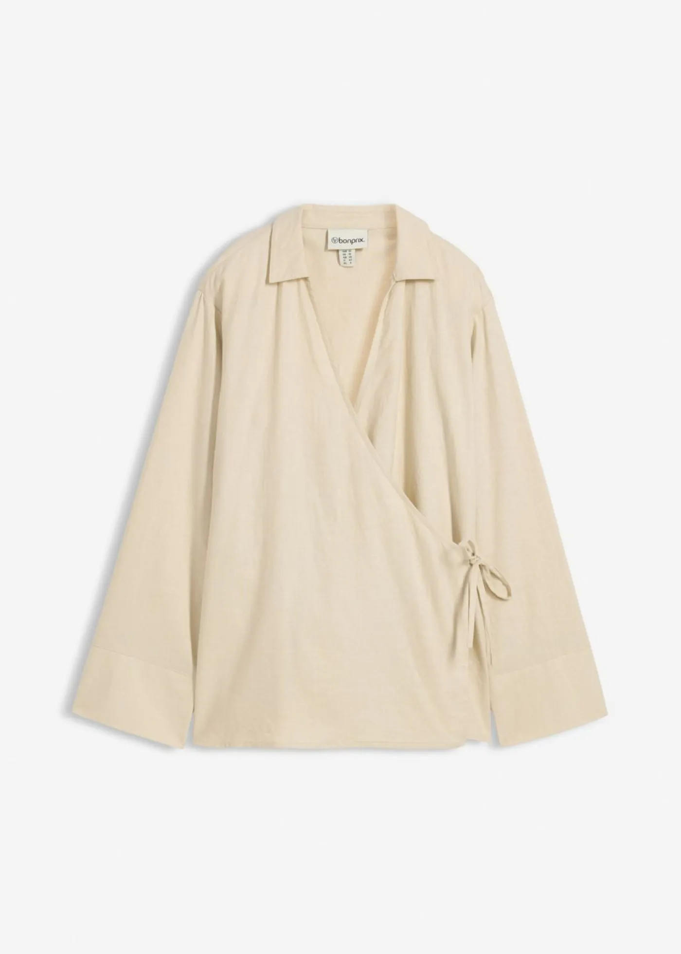 Hot Blusa cruzada de mezcla de lino Mujer Conjuntos De Ropa|Camisas Y Blusas