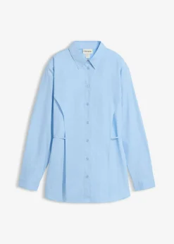 Clearance Blusa de algodón con detalle de lazo Mujer Esenciales|Camisas Y Blusas