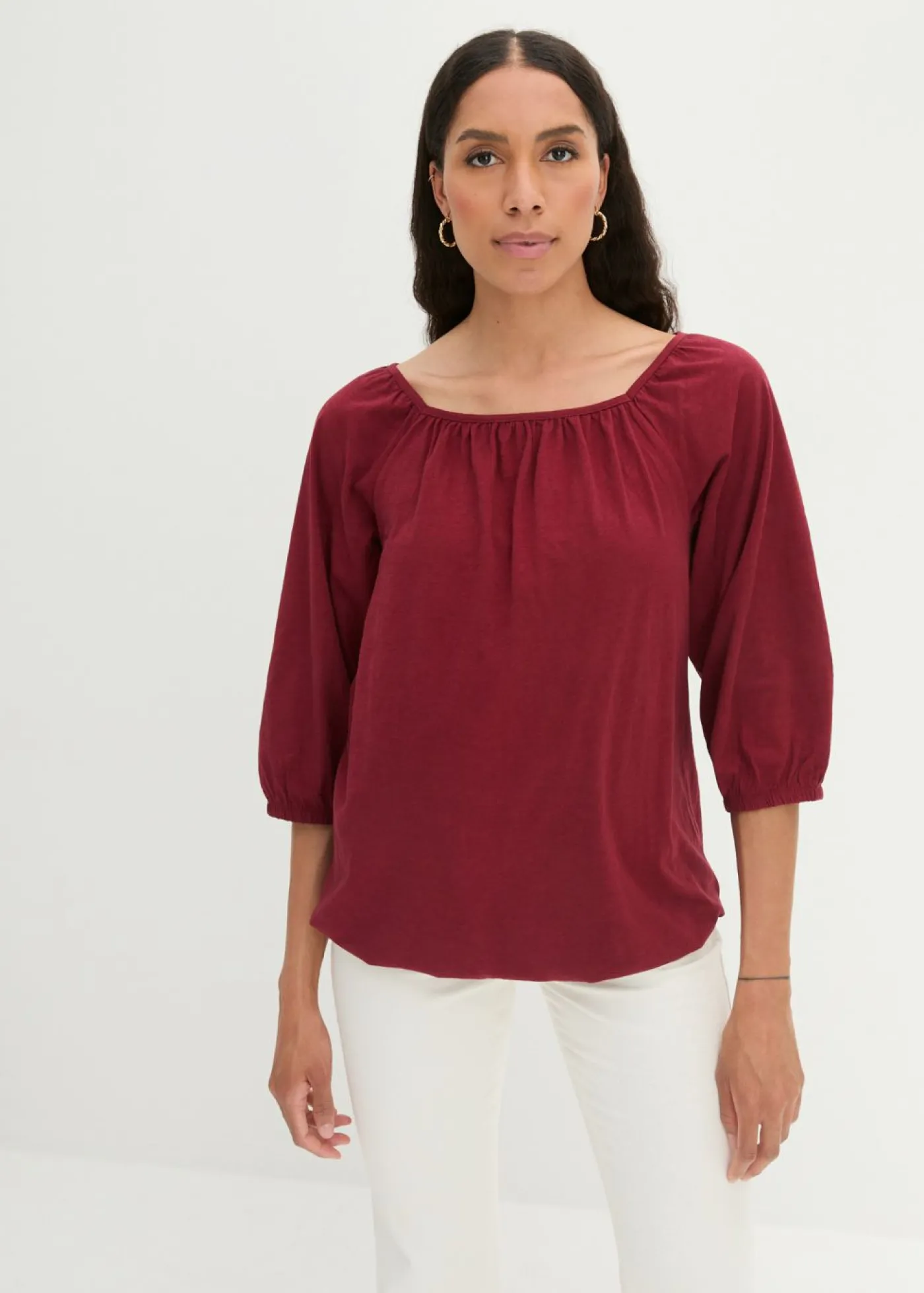 New Blusa de algodón orgánico puro Mujer Camisetas