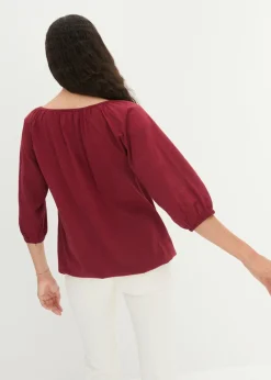 New Blusa de algodón orgánico puro Mujer Camisetas