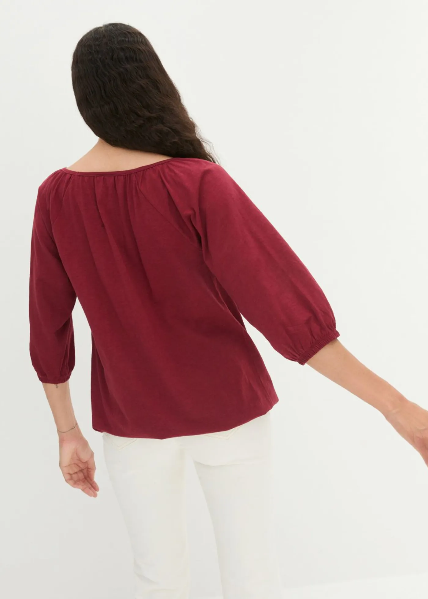 New Blusa de algodón orgánico puro Mujer Camisetas