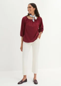 New Blusa de algodón orgánico puro Mujer Camisetas