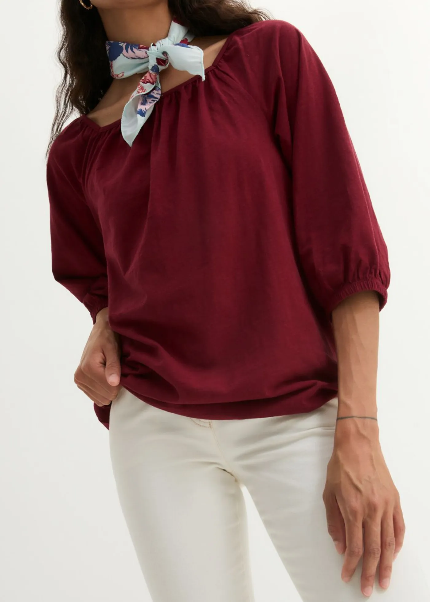 New Blusa de algodón orgánico puro Mujer Camisetas