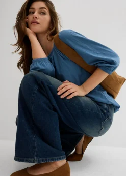 Hot Blusa de algodón orgánico puro Mujer Camisetas