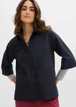 New Blusa de algodón orgánico puro Mujer Camisas Y Blusas