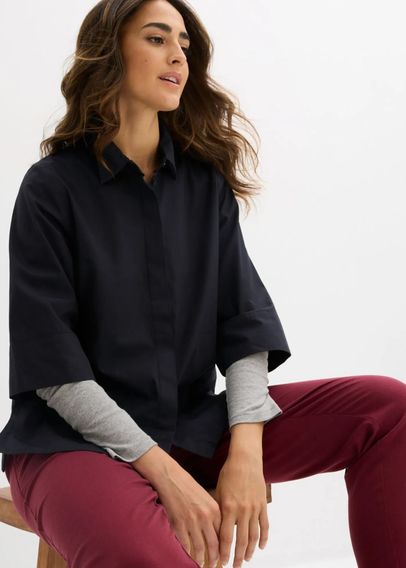 New Blusa de algodón orgánico puro Mujer Camisas Y Blusas