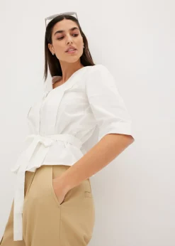 Hot Blusa de algodón puro Mujer Camisas Y Blusas