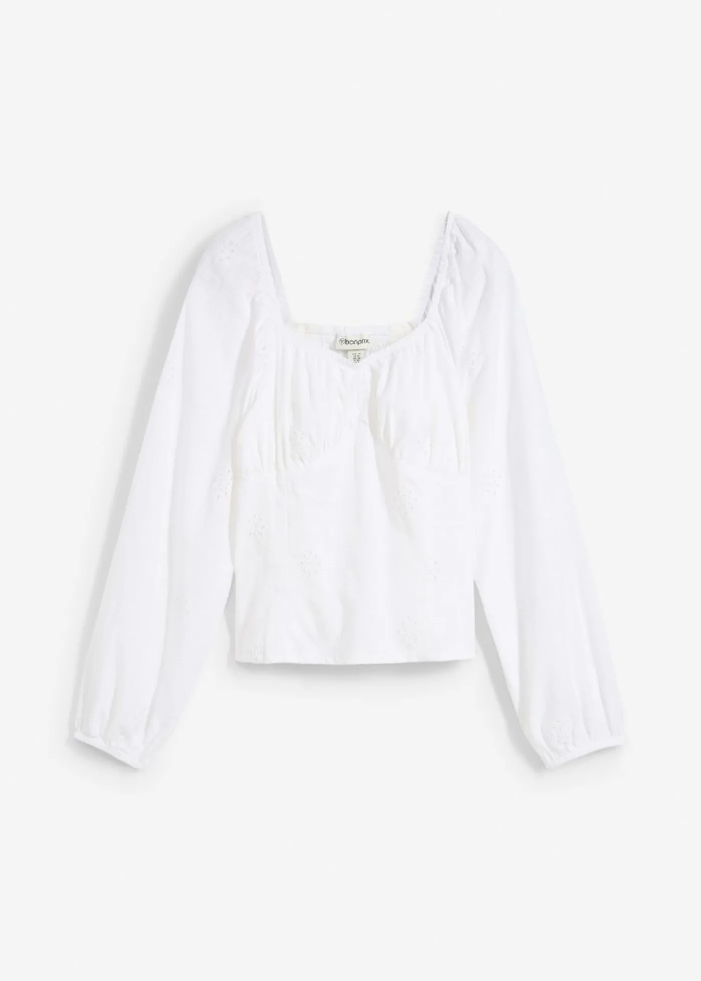 Clearance Blusa de algodón puro con bordado calado Mujer Camisas Y Blusas