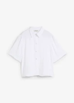 Best Blusa de crepé ligero con corte boxy Mujer Camisas Y Blusas